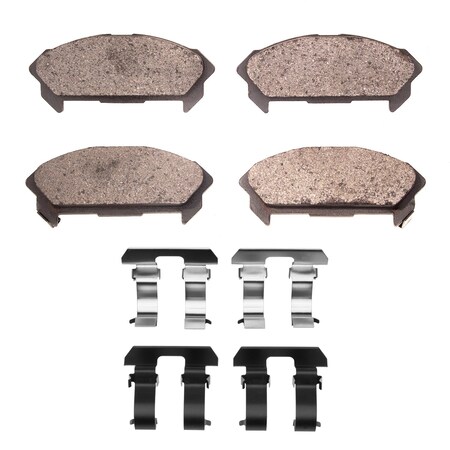 Dynamic Friction Co 3000 Semi-Metallic Brake Pads and Hardware Kit, Low Dust, 100% Copper Free, 100% Asbestos-free, Rear 1311-0515-01
